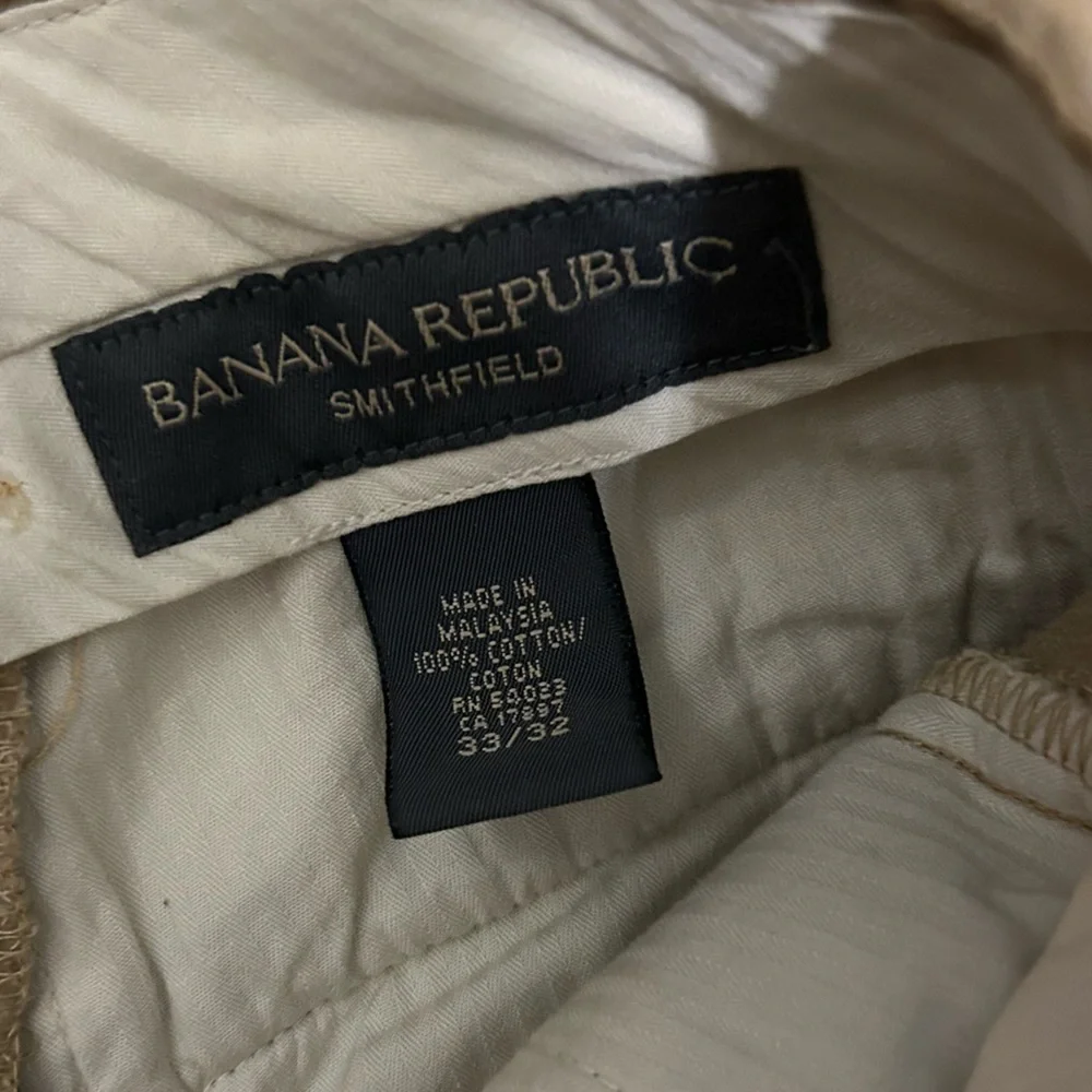 Men's Corduroy Pleated Front Trousers Tan Banana Republic Vintage - Picture 6 of 10